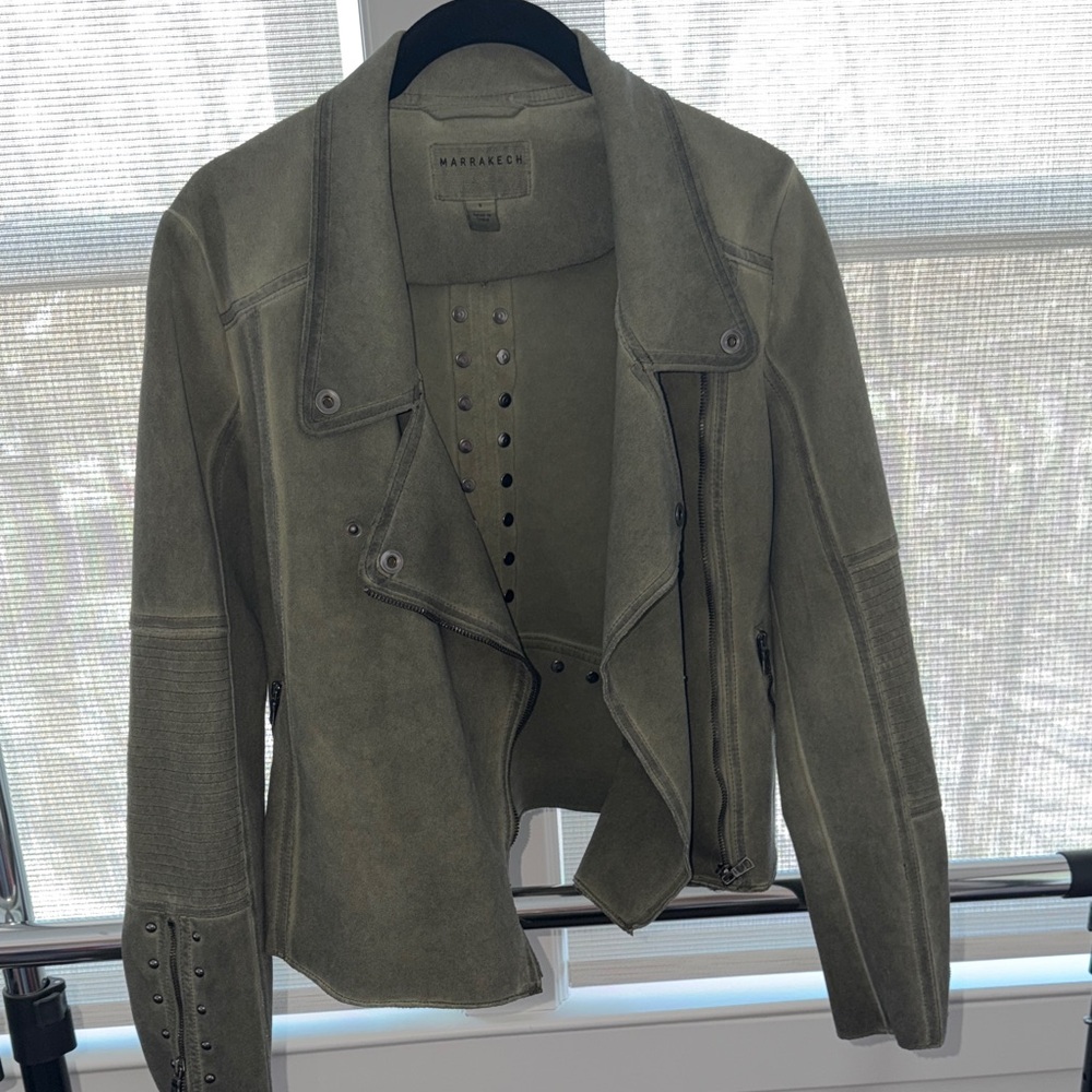 Marrakech Olive Moto Jacket